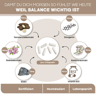Wechseljahre Kapseln 180 Stück - Meno Balance+ Nature spring®